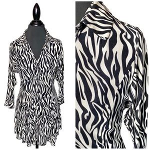 VTG ATMOSPHERE SHEER ZEBRA PRINT DRESS